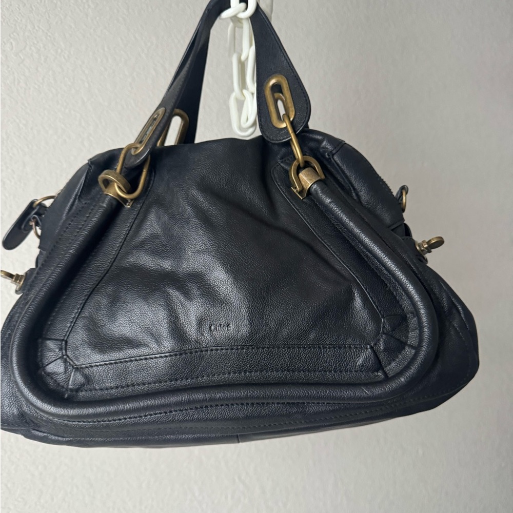 Chloe Black Leather Shoulder Bag